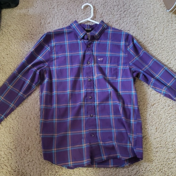 stretch poplin slim fit shirt hollister